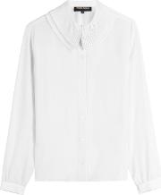 Silk Blouse With Pleated Collar