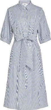Penelope Striped Cotton Shirt Dress
