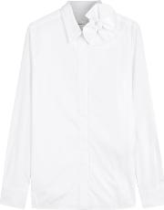 Cotton Poplin Single Bow Shirt