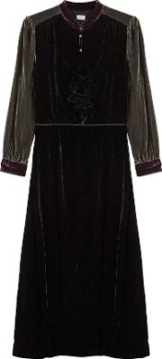Velvet Dress With Silk