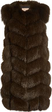 Fox Fur And Leather Vest