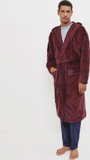 Cotton Dressing Gown Oxblood
