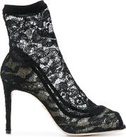 Lace High Heel Boots 