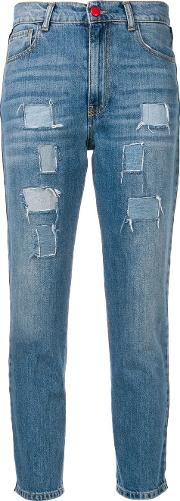 Distressed Side Banded Jeans 
