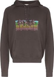 Palm Rainbow Printed Hoodie Sweatshirt 