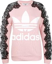 Adidas Crew Neck Jumper With Lace Details 