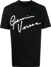 Cotton T Shirt With Versace Logo 