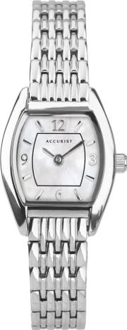 Ladies Classic Mother Of Pearl Dial Tonneau Bracelet Watch 8325