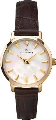 Ladies Gold Plated Mother Of Pearl Watch 8229