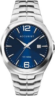 Mens Signature Classic Blue Dial Bracelet Watch 7329