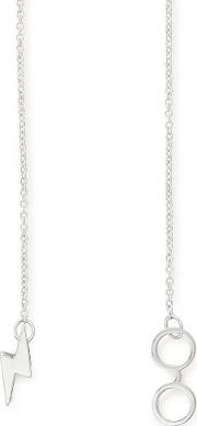 Sterling Silver Glasses Lariat Necklace As18hp37s