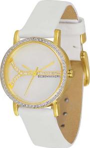 Ladies Ladies Soleil Small Gold Plated Mother Of Pearl Strap Watch Bg6245