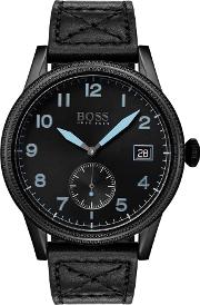 Mens Legacy Black Leather Strap Watch 1513672