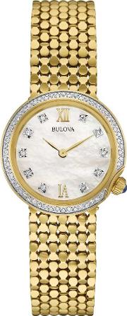 Ladies Diamond Gallery Diamond Bracelet Watch 98w218