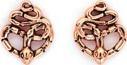 Bodhi Rose Gold Plated Naga Stud Earrings Cret0414ar