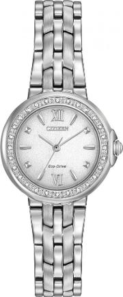 Ladies Diamond Stainless Steel Bracelet Watch Em0440 57a