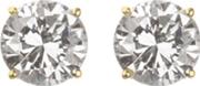 Gold Plated Claw Studs With Clear Cut Cubic Zirconia 300167e00cz