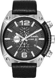 Mens Overflow Chronograph Strap Watch Dz4341