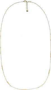 Ladies Gold Plated Long Linked Bar Necklace Nj2141710
