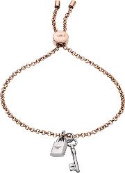 Heritage Rose Gold Plated Lock And Key Bracelet Egs2577221