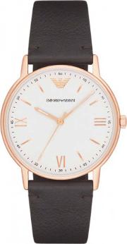 Mens White And Rose Tone Watch Ar11011