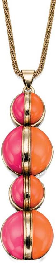 Ladies Orange And Pink Pendant N3948