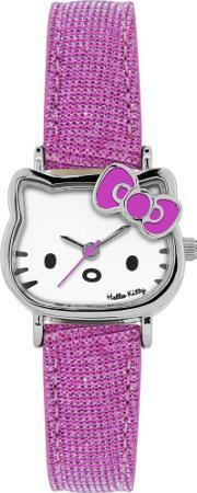 Kids Pink Bow Strap Watch Hk004