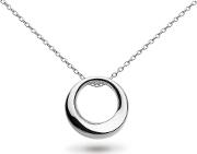 Sterling Silver Small Bevel Curve Ring Necklace 9187hp020