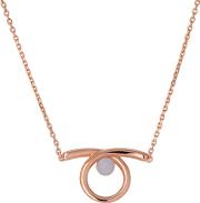 Serpentine Rose Gold Plated Blue Agate Necklace 5020.3413