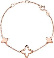 Splendour 18ct Rose Gold Vermeil Cut Out Station Star Bracelet 5010.4027