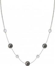 Bella Grey Pearl Cubic Zirconia Necklace 146607014