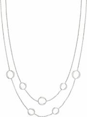 Unica Silver Two Row Circle Necklace 146403003