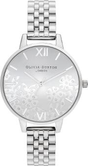 Bejewelled Lace Silver Bracelet Watch Ob16mv101