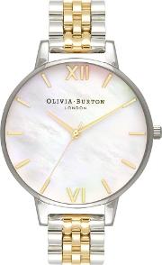 Mother Of Pearl Two Colour Bracelet Watch Ob16mop05