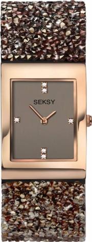 Ladies Seksy Rocks Swarovski Crystal Bracelet Watch 2580