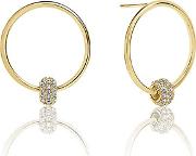 Gold Plated Lariano Earrings Sj E0303 Cz Yg