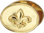 Gold Plated Oval French Lily 5008861