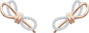 Lifelong Bow Two Colour Rose Gold Plated Stud Earrings 5447089