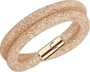 Stardust Double Rose Gold Plated Rose Tube Bracelet 5184192