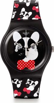 Unisex Andy Baby Black Red Dog Strap Watch Suob115