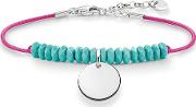 Ladies Love Bridge Simulated Turquoise Disc Bracelet Lba0082 905 17 L19.5