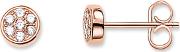 Rose Gold Plated 6mm Pave Round Stud Earrings H1848 416 14