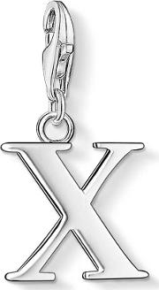 Silver Letter X Charm 0198 001 12