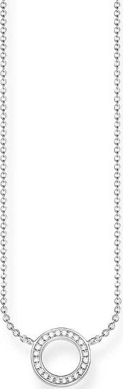 Silver Open Circle Necklace Ke1650 051 14