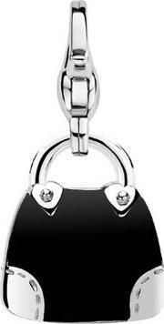 Ladies Silver Black Handbag Charm 8139eb