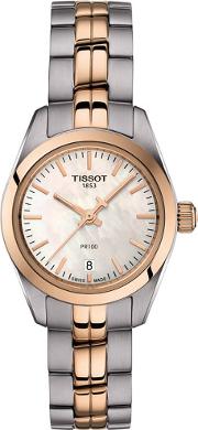 Ladies Pr 100 Rose Gold Plated Watch T101.010.22.111.01