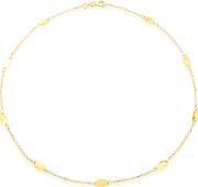 9ct Gold Chain Oval Disc Necklet Cn929 17