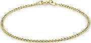 9ct Gold Curb Anklet 1.23.0185 