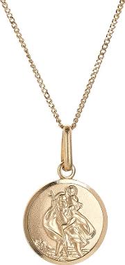 9ct Gold St Christopher And Chain
