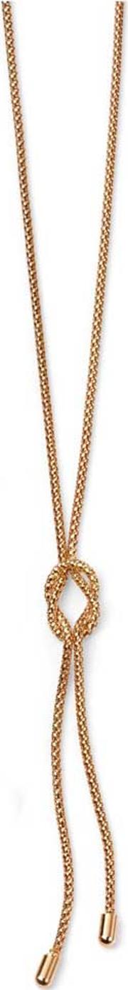9ct Rose Gold Knot Lariat Necklace Gn262